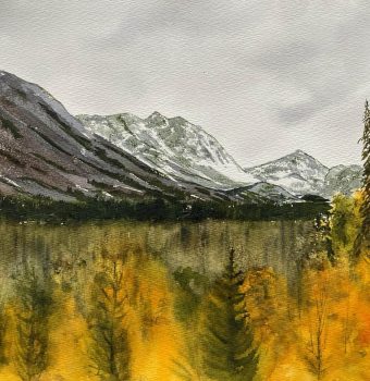 2.Melting Snow and Emerging Colors_watercolor_12x16inches