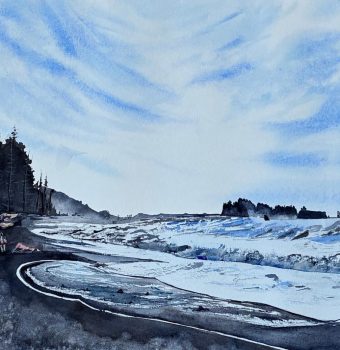 5.Longing for Shore_watercolor_ 12x16inches