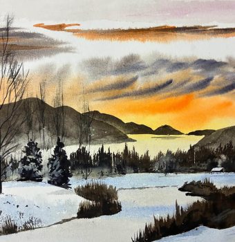 9.Hills Encroaching Sea_watercolor_10x14inches