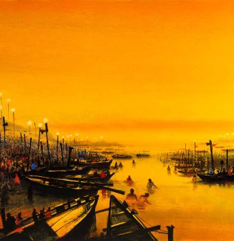 APPR-2057#PARESH-MAITY#The-Faith-,-Size---6-ft-x-9-ft-,-Oil-Acrylic-on-Canvas